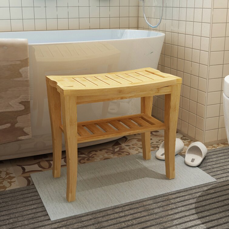 Bamboo bench for shower new arrivals